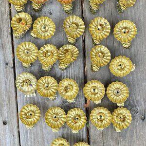 Lot of 27 Vintage Goldtone German Christmas Tree Clip-on Candle Holders